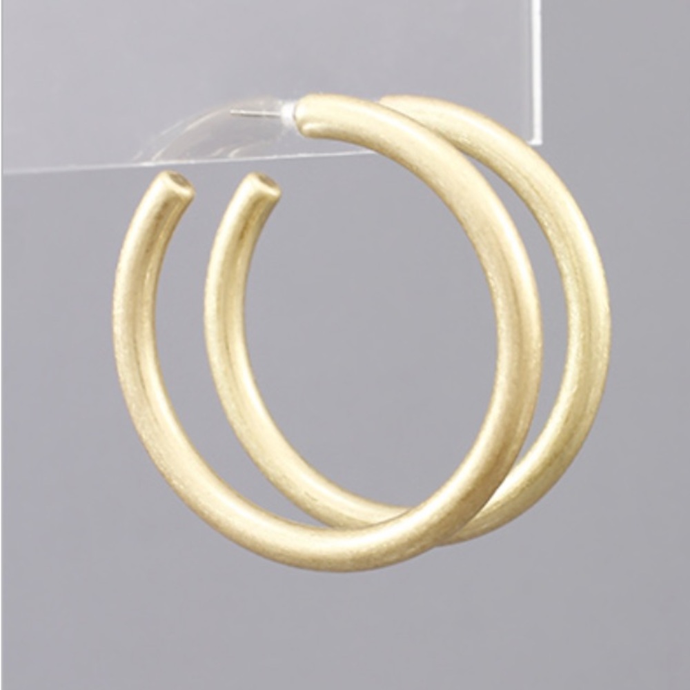 Matte Gold Tube hoops NOT FOR SALE